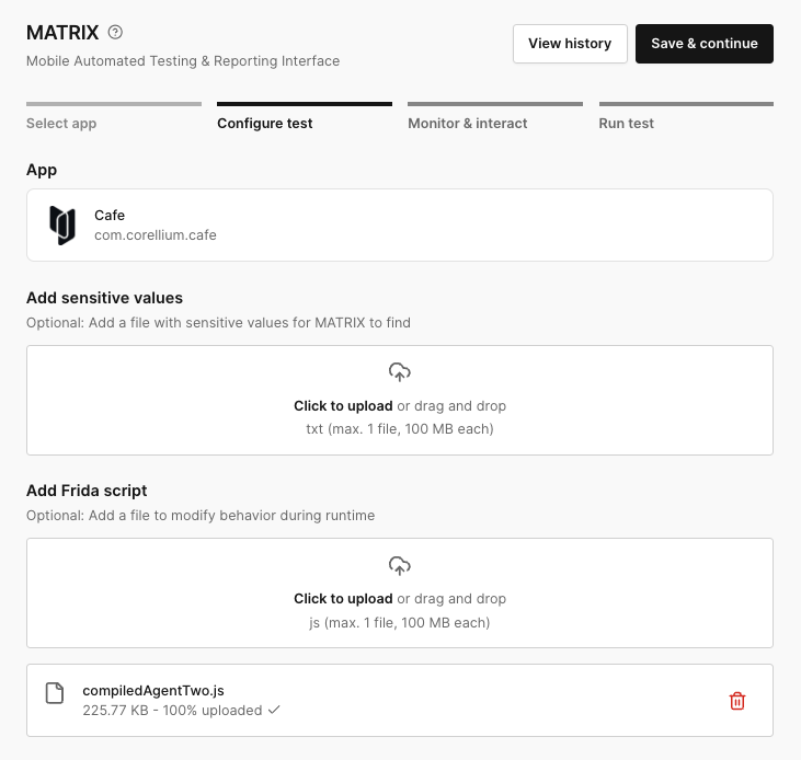 MATRIX upload files