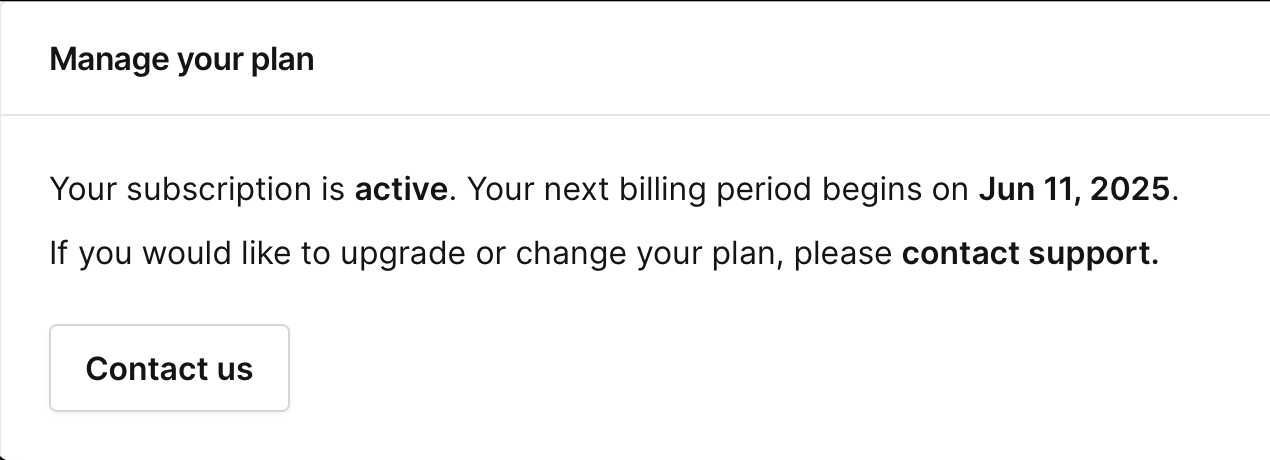 Changing Plan Contact Button