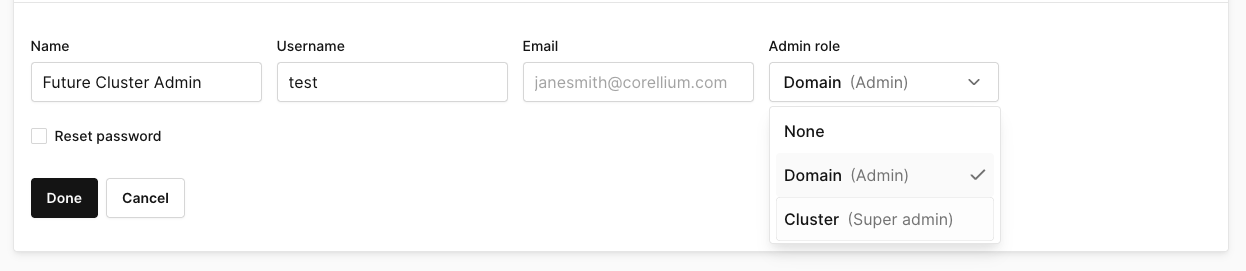 Cluster Admin Role