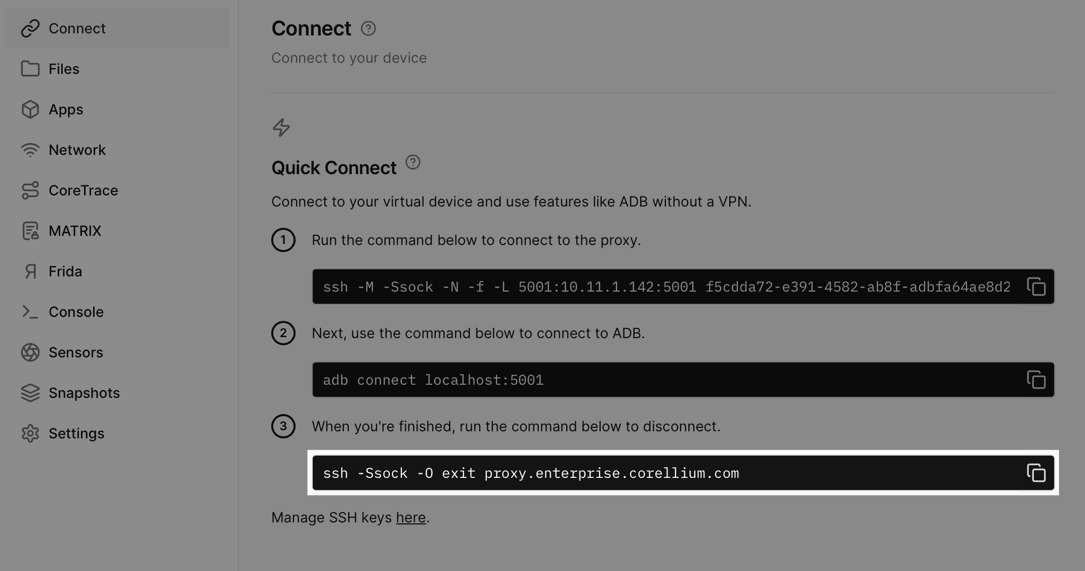 SSH sock command