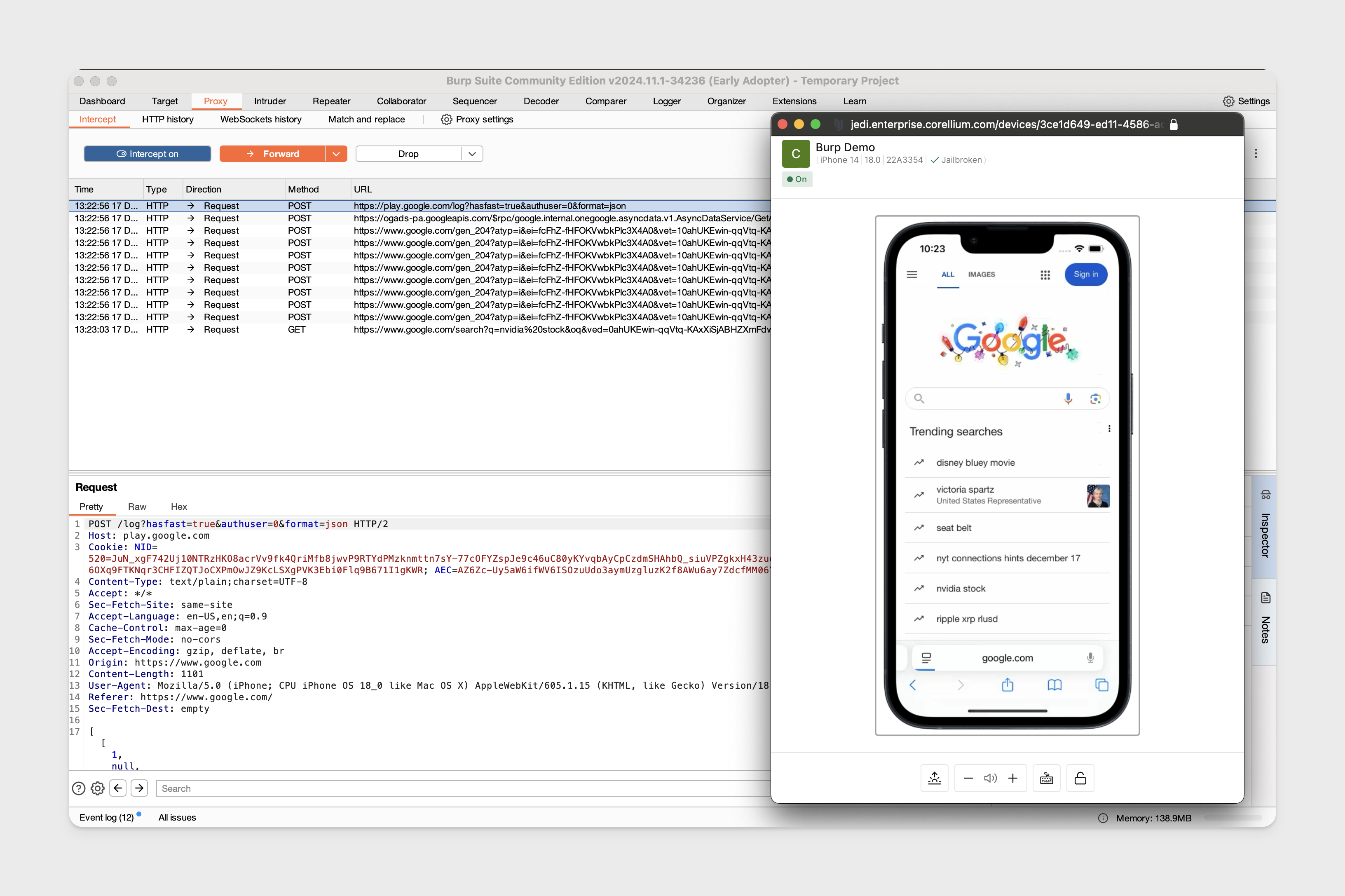 traffic proxied jb with VPN