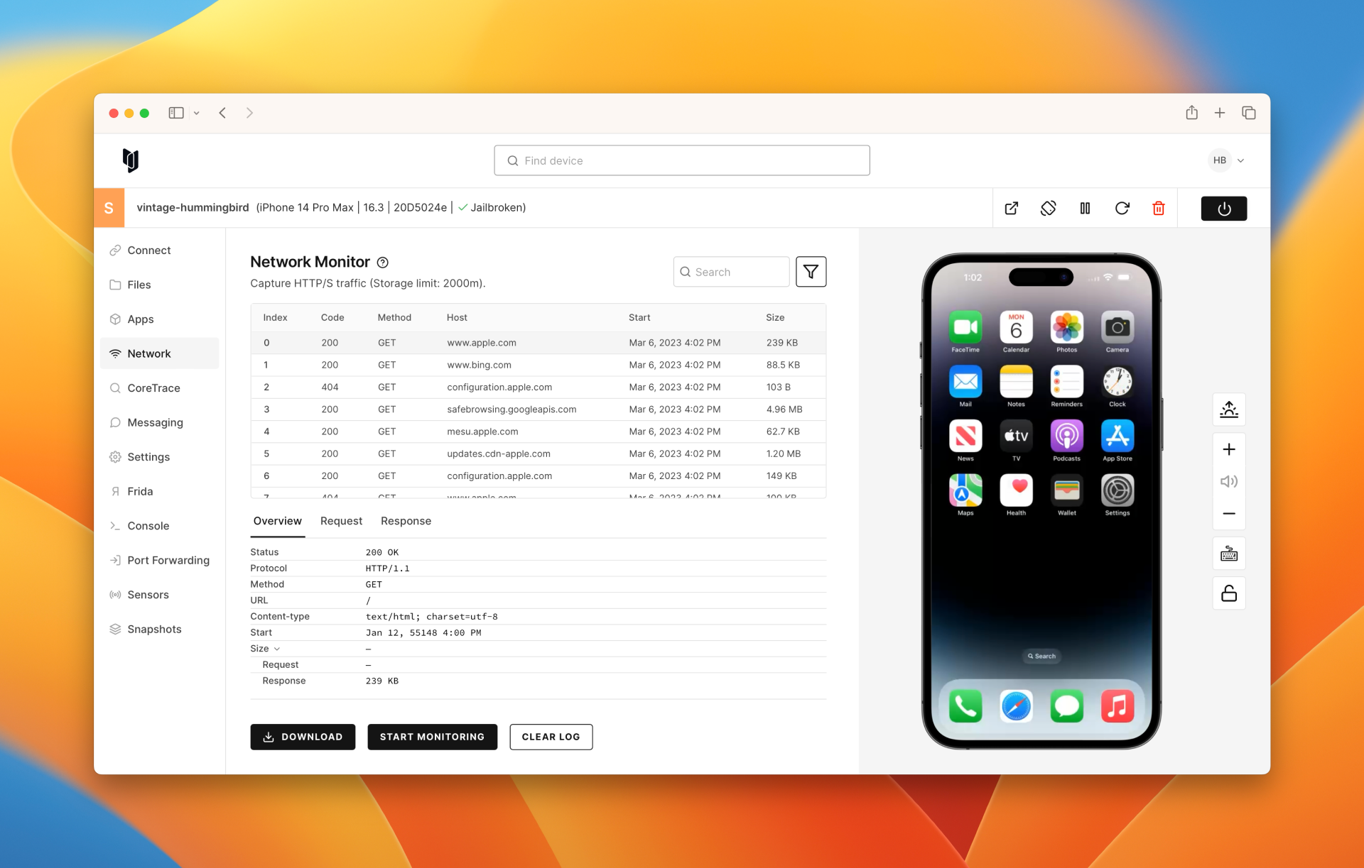 Network Monitor Corellium Support Center