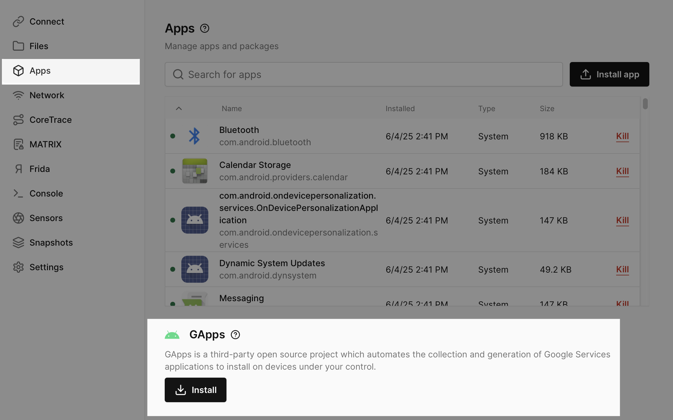 connect page