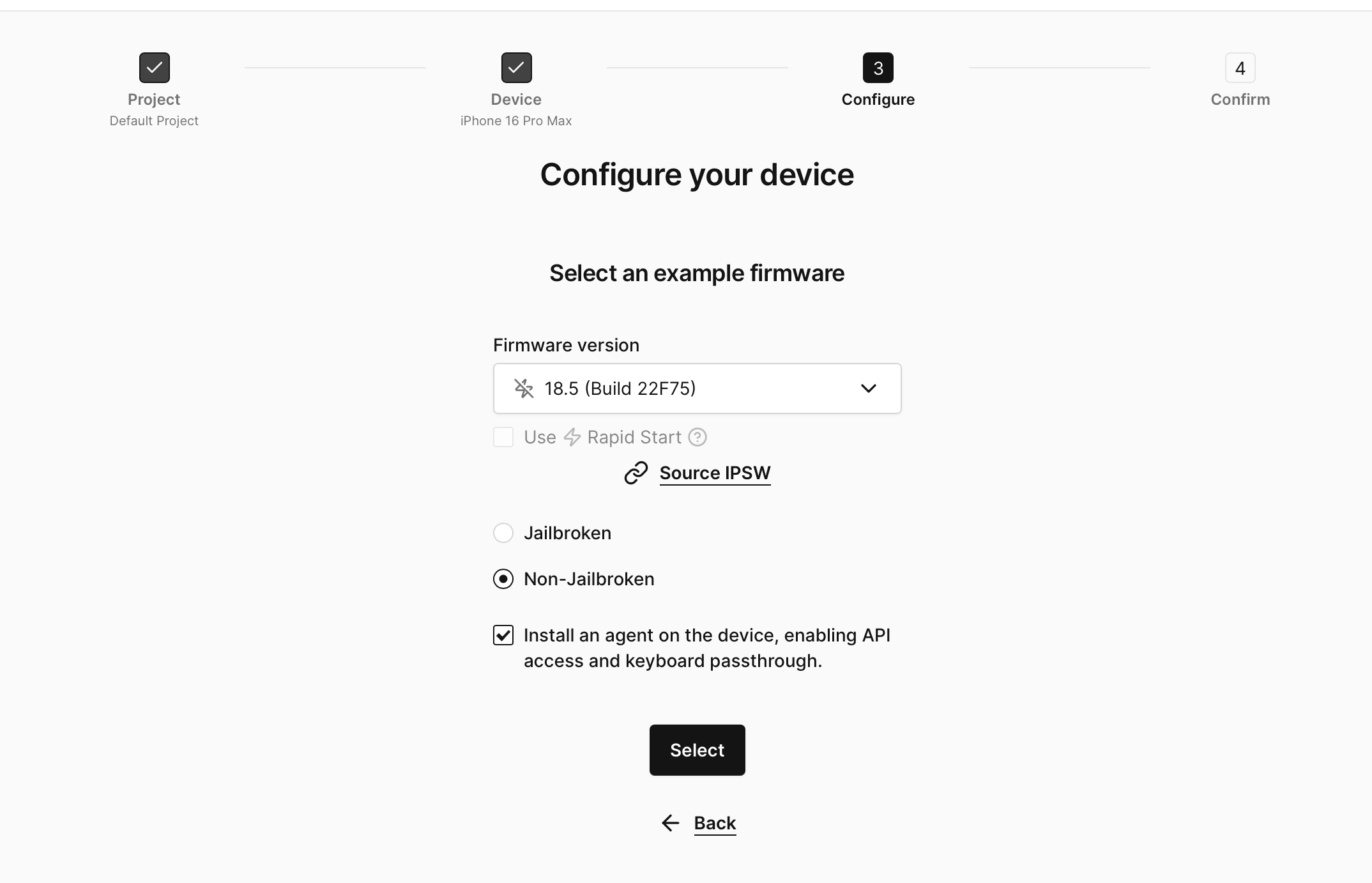 Select An OS Nonrooted