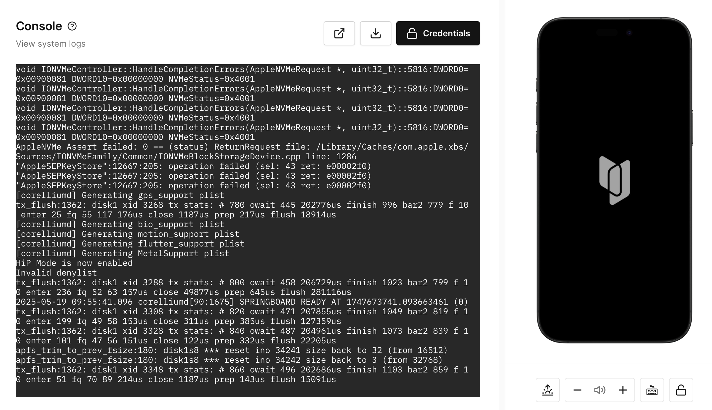 Finished Creating Device