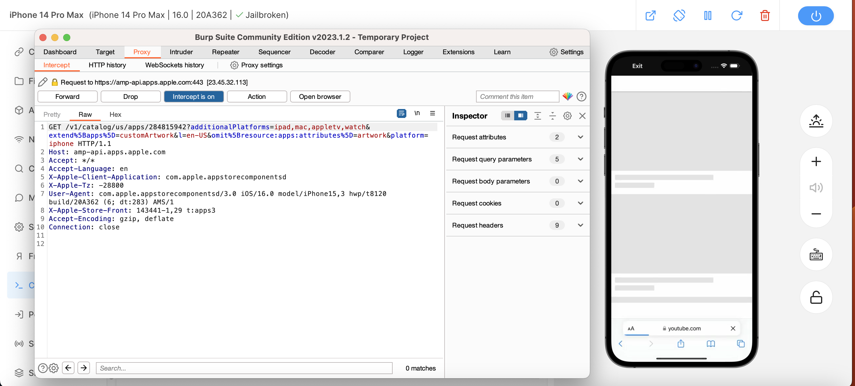 Intercept jailbroken traffic