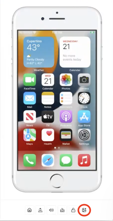 Iphone screenshot example