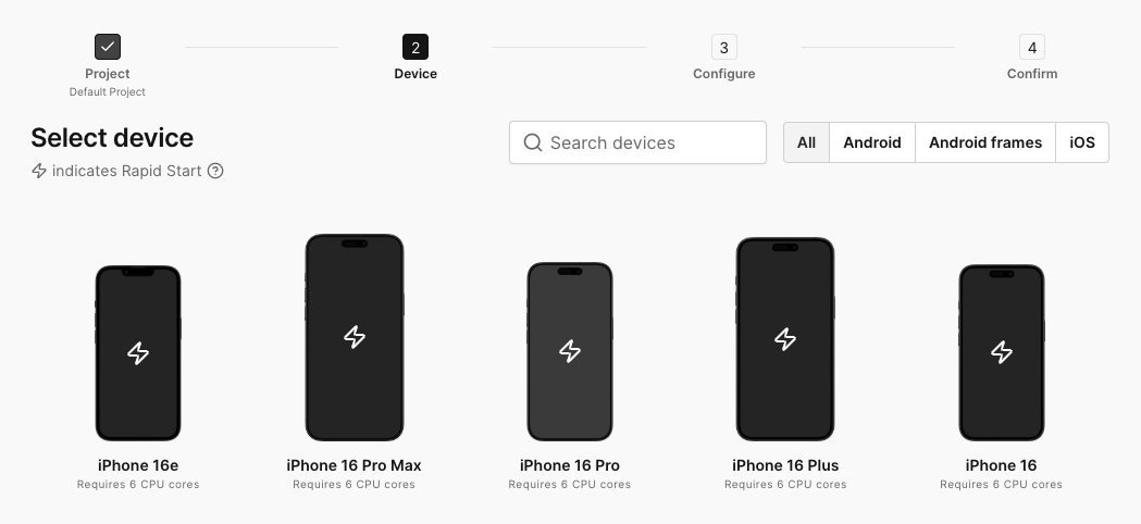 Device Selection