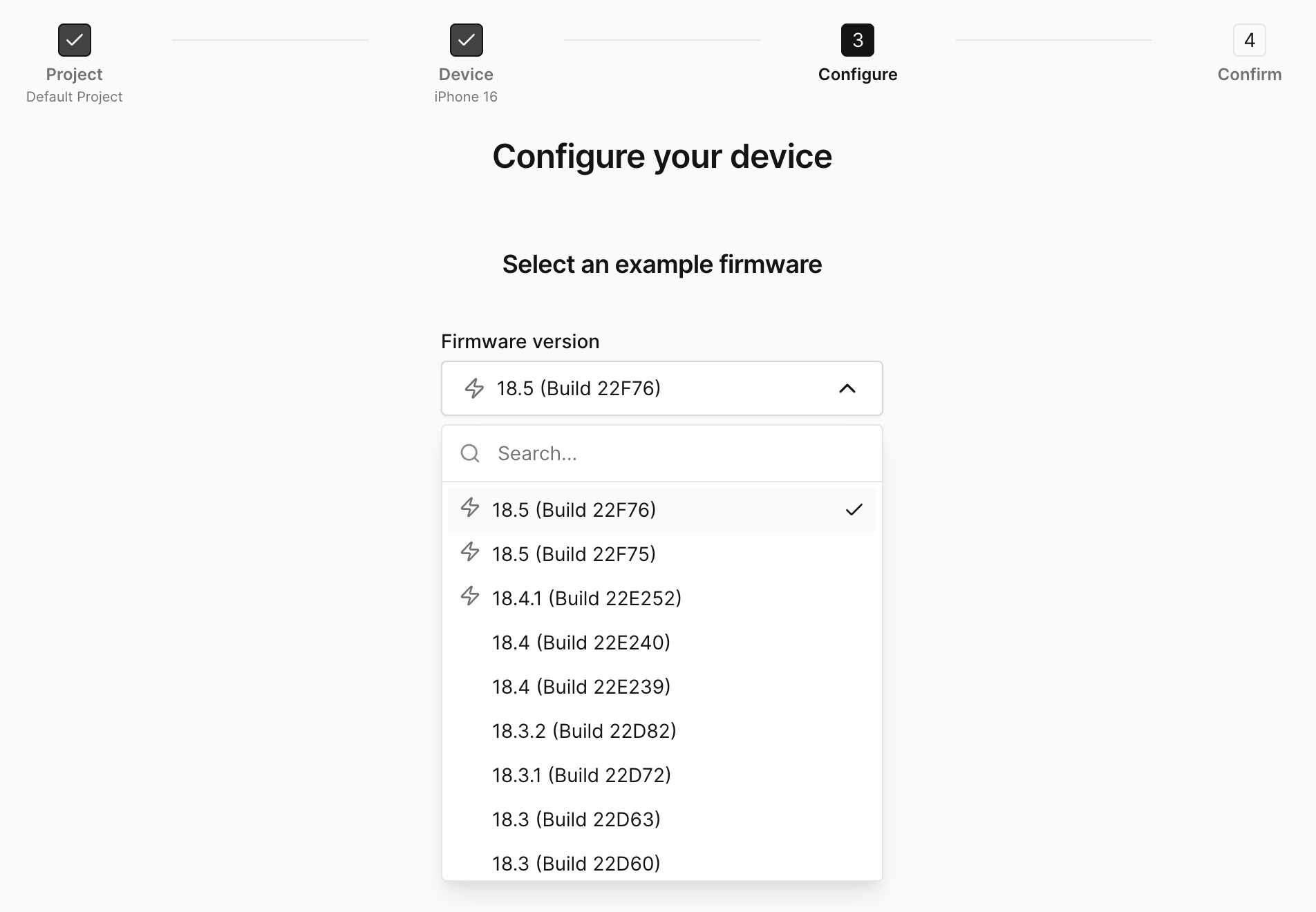 Device Configure