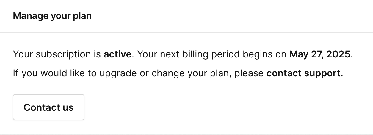 Managing Billing Details Contact